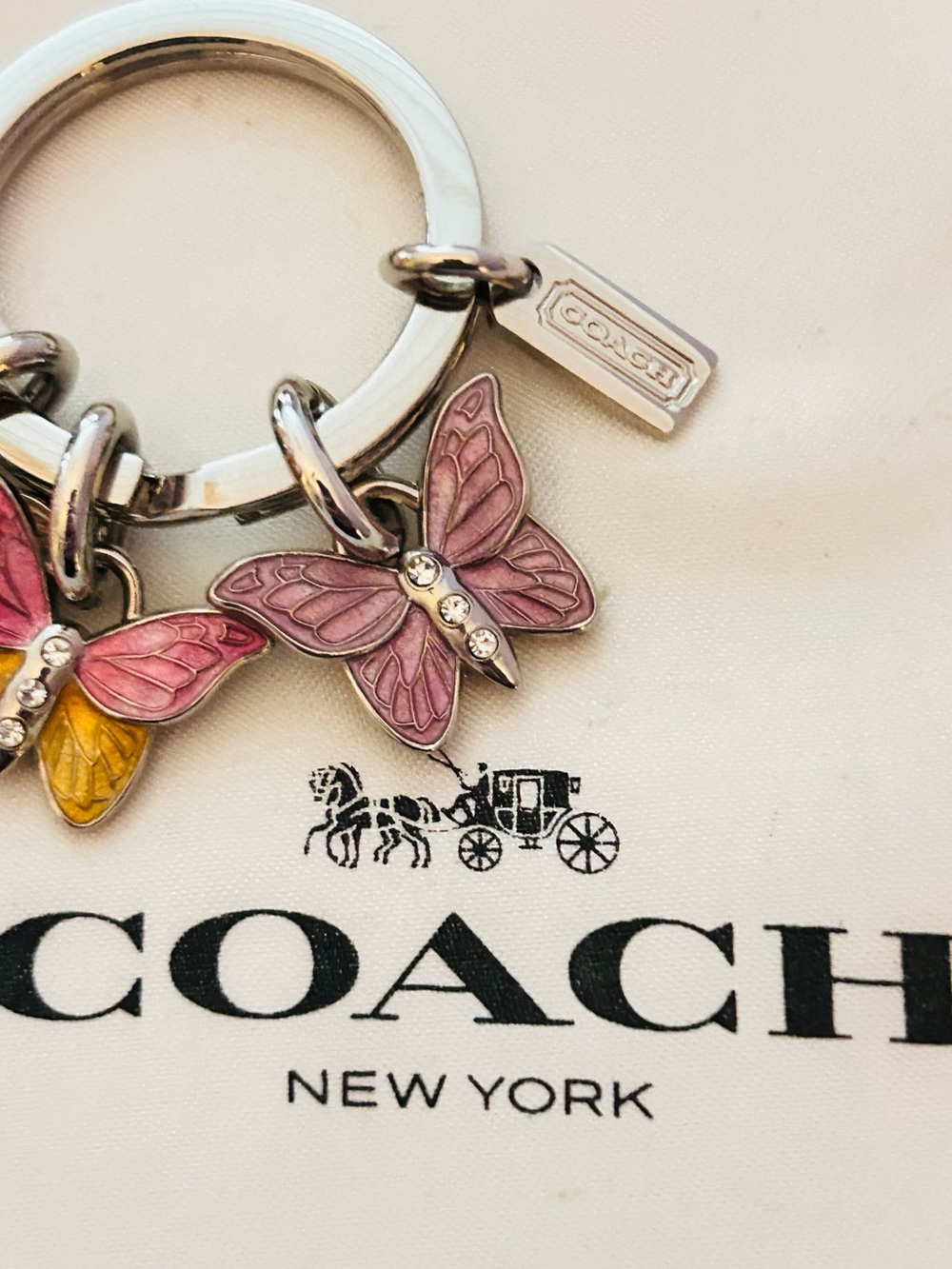 NWOT RARE Coach Y2K Butterfly Keychain/ Bag Charm - Picture 8 of 16